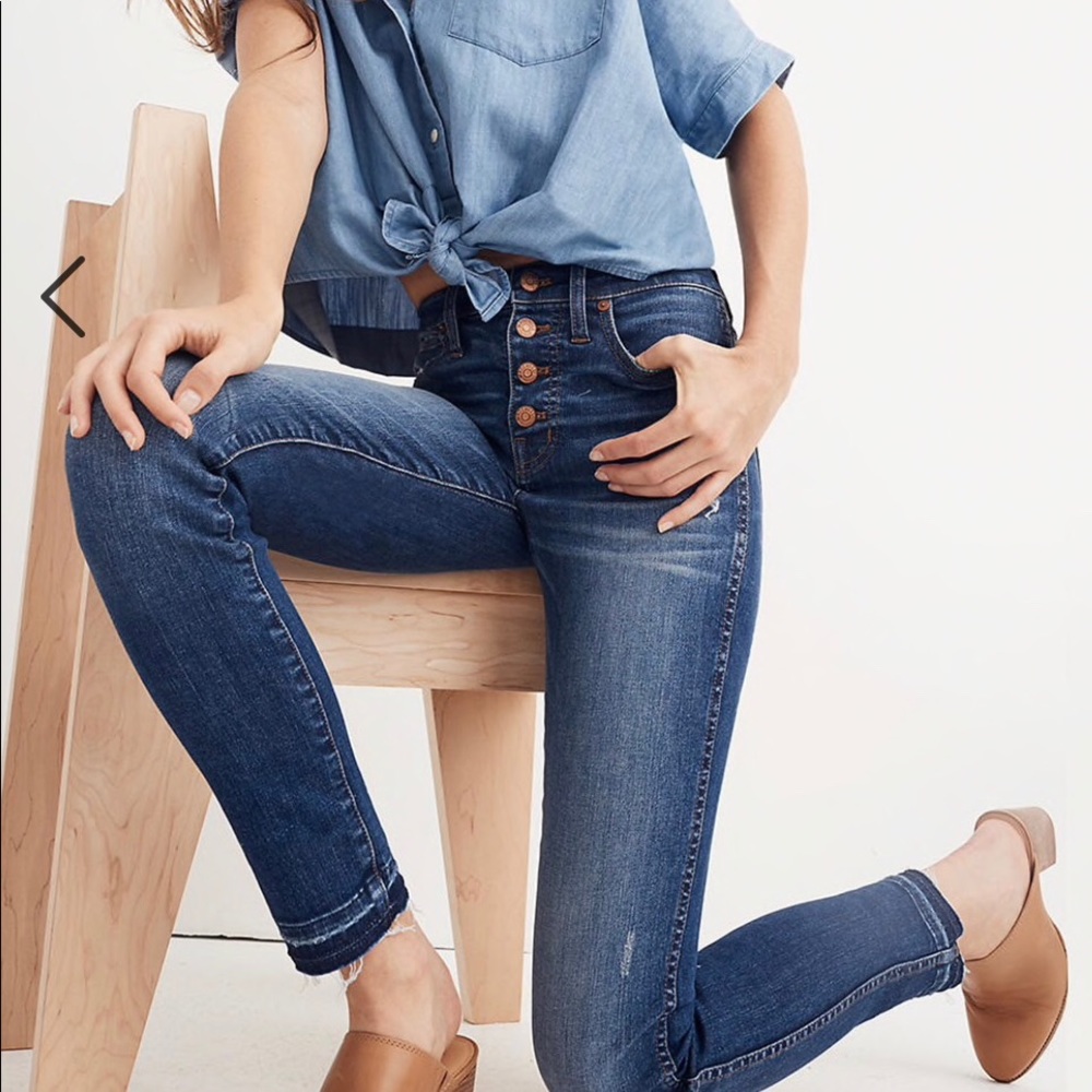 Madewell 10” High Rise Skinny in Rosecliff wash